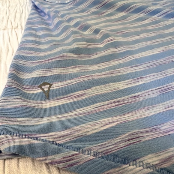 Ivivva Sleeveless Athletic Striped Top Cotton Blend Blue Girls 7 - Picture 6 of 8